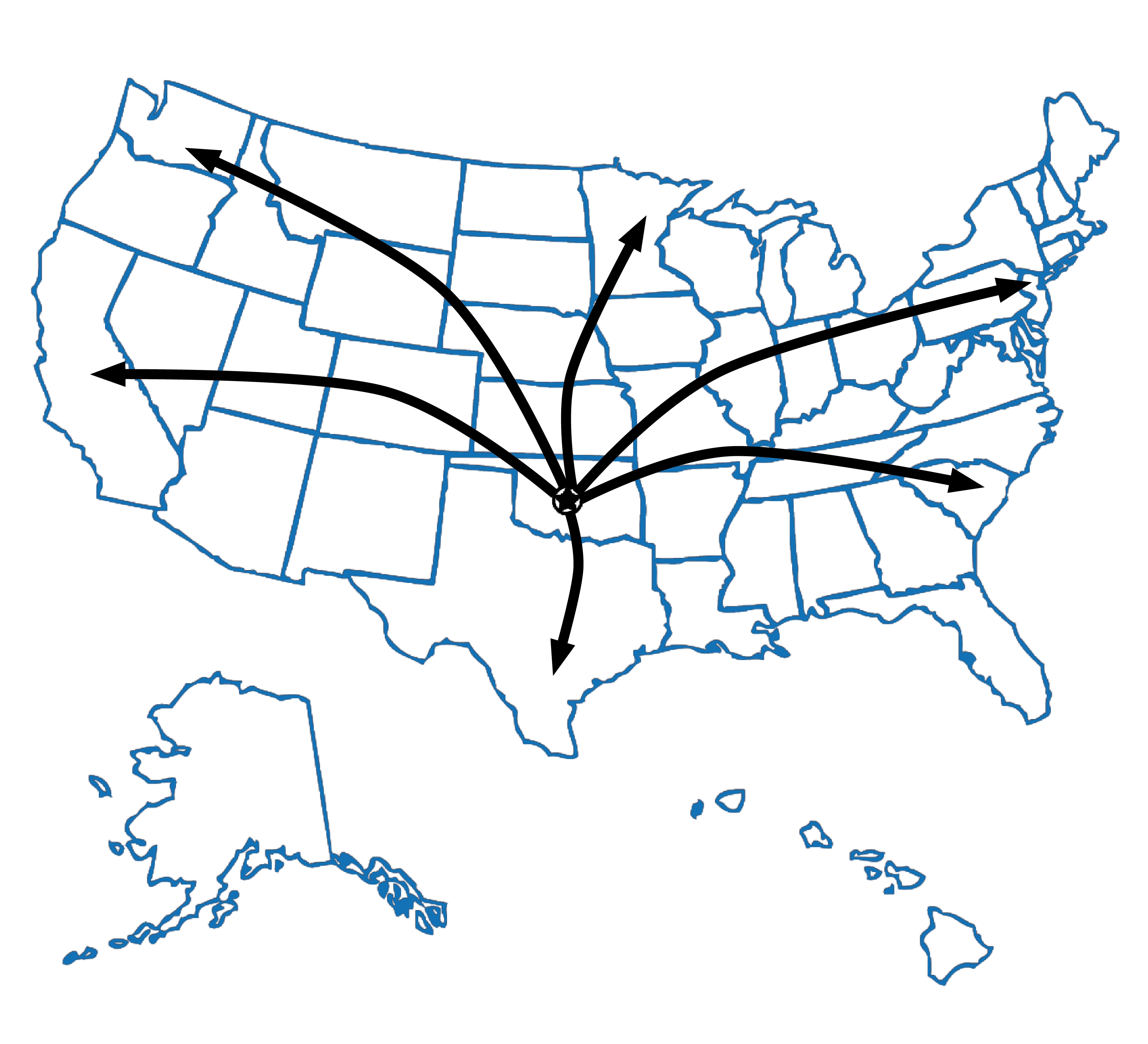 MR U.S. Map Distribution